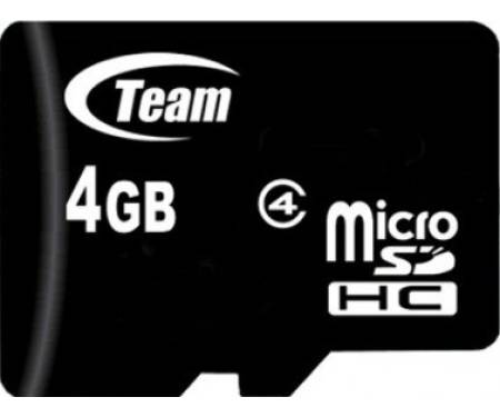 TEAM 4 GB microSDHC Class 4 + SD Adapter TUSDH4GCL403