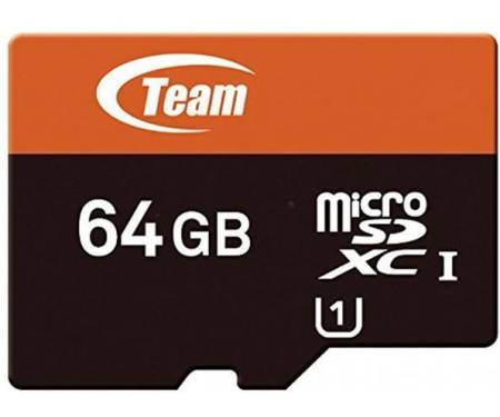 TEAM 64 GB microSDXC UHS-I + SD Adapter TUSDX64GUHS03