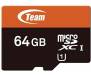 TEAM 64 GB microSDXC UHS-I + SD Adapter TUSDX64GUHS03