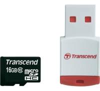 Transcend 16 GB microSDHC class 10 + P3 Card Reader TS16GUSDHC10-P3