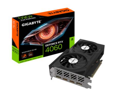Відеокарта GIGABYTE GeForce RTX4060 8Gb WINDFORCE OC (GV-N4060WF2OC-8GD)