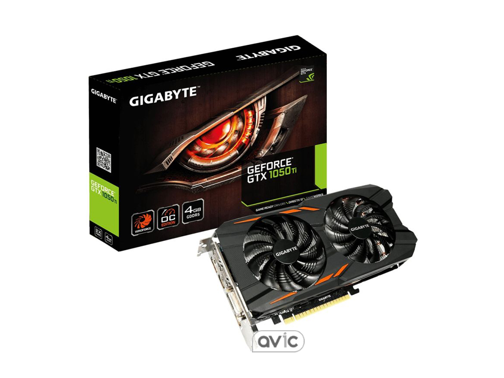 GIGABYTE GeForce GTX 1050 Ti Windforce OC 4G (GV-N105TWF2OC-4GD)