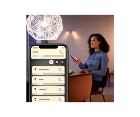 Розумна лампочка Philips Hue Single Bulb E27, White, BT, DIM (929001821618)