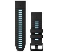 Ремешок Garmin QuickFit 26 Watch Bands Black/Cirrus Blue Silicone (010-13281-05)