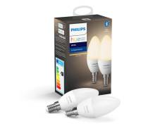 Комплект ламп Philips Hue E14, 5.5W(40Вт), 2700K, White, Bluetooth, DIM, 2 шт (929002039904)