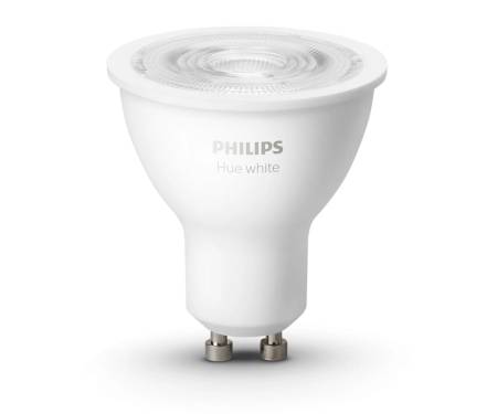 Умная лампочка Philips Hue GU10, 5.2W(57Вт), 2700K, White, Bluetooth, DIMM, 2 шт (929001953506)