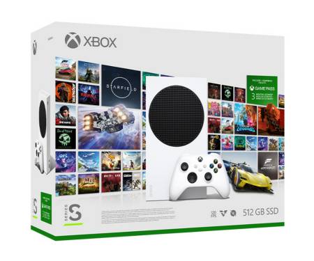 Игровая приставка Microsoft Xbox Series S 512 GB Starter Bundle +3M Gamepass (RRS-00153)