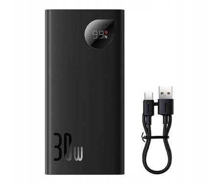Power Bank Baseus Adaman Metal Digital Display Overseas Edition 30W 10000 mAh Black (PPAD040101)