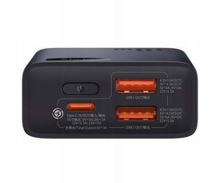 Power Bank Baseus Adaman Metal Digital Display Overseas Edition 30W 10000 mAh Black (PPAD040101)