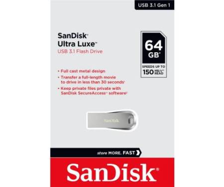 USB флеш накопичувач SanDisk 64GB Ultra Luxe USB 3.1 (SDCZ74-064G-G46)
