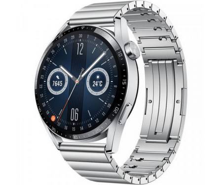 Смарт-часы Huawei Watch GT 3 46 mm Silver with Stainless Steel Strap (55028447) 1