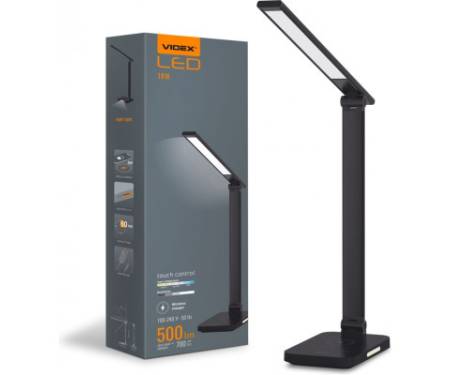 Настільна лампа Videx LED з бездротовою зарядкою  18W 1800-6500K (VL-TF17B)