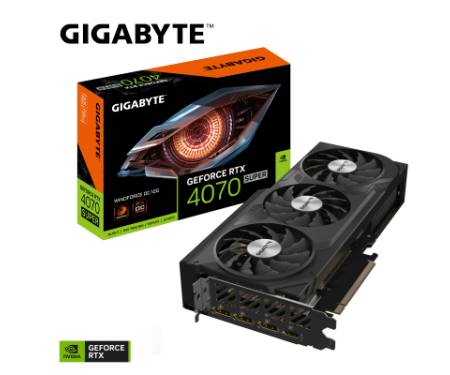 Відеокарта GIGABYTE GeForce RTX4070 SUPER 12Gb WINDFORCE OC (GV-N407SWF3OC-12GD)