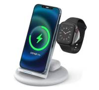 Беспроводное зарядное устройство WIWU Power Air 3 in 1 Wireless Charger White (PA3IN1)