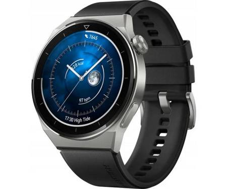 Смарт-часы Huawei Watch GT 3 Pro 46 mm Sport Light Titanium Case Black Fluoroelastomer Strap (ODN-B19)