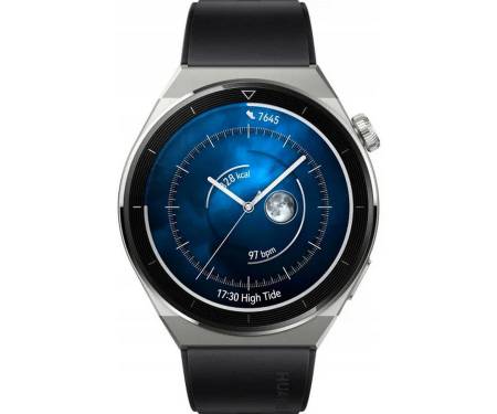 Смарт-часы Huawei Watch GT 3 Pro 46 mm Sport Light Titanium Case Black Fluoroelastomer Strap (ODN-B19)