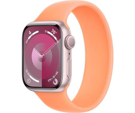 Apple Watch Series 9 GPS 41mm Pink Case (MR9N3) with Orange Sorbet Solo Loop Size 3 (MTAX3) 1