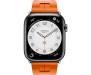 Apple Watch Hermes Series 9 GPS + LTE 45mm Space Black S. Steel Case w. Orange Kilim S. Tour (MRQQ3+MTJ03) 2