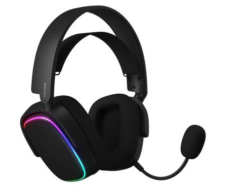 Наушники HATOR Phoenix Wireless RGB Tri-mode Black (HTA-870)
