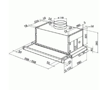 Вбудована витяжка Smeg KSET66E