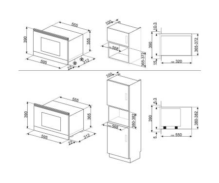 Встраиваемая микроволновая печь Smeg MP822PO