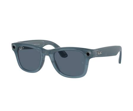 Смарт-очки Meta Matte Black Matte Jeans Transparent, Polarized Dusty Blue 1