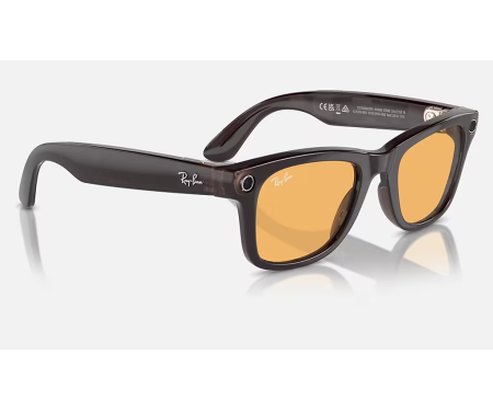 Смарт-окуляри Meta Wayfarer Shiny Rebel Black Frame Amber Lenses (RW4006 675385 50-22) 5