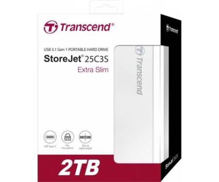 Зовнішній жорсткий диск 2.5" 2TB Transcend (TS2TSJ25C3S)