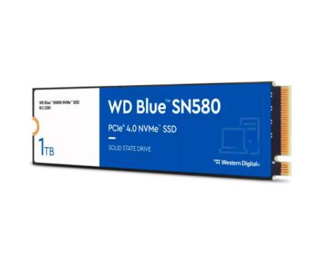 Накопичувач SSD M.2 2280 1TB SN580 Blue WD (WDS100T3B0E)