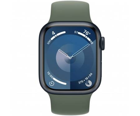 Apple Watch Series 9 GPS 41mm Midnight Aluminum Case with Cypress Solo Loop - Size 3 (MR9L3+MTE73) 2