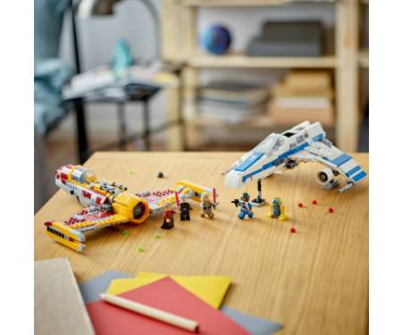 Конструктор LEGO Star Wars Винищувач Нової Республіки E-Wing проти Зоряного винищувача Шин Хаті 1056 деталей (75364)