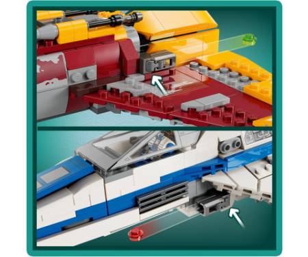 Конструктор LEGO Star Wars Винищувач Нової Республіки E-Wing проти Зоряного винищувача Шин Хаті 1056 деталей (75364)