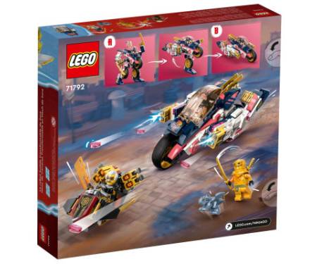 Конструктор LEGO Ninjago Перегоновий робобайк-трансформер Сори 384 деталей (71792)