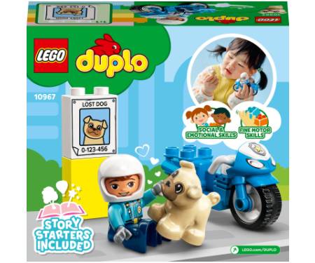 Конструктор LEGO DUPLO Town Поліцейський мотоцикл 5 деталей (10967)