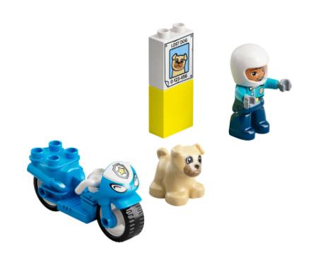 Конструктор LEGO DUPLO Town Поліцейський мотоцикл 5 деталей (10967)