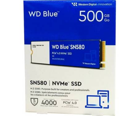 Накопичувач SSD M.2 2280 500GB SN580 Blue WD (WDS500G3B0E)