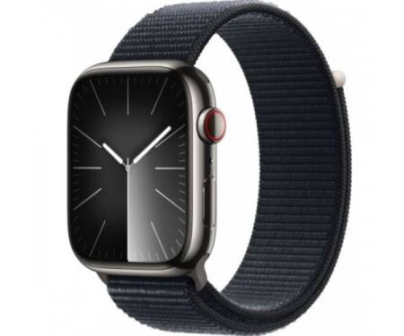 Apple Watch Series 9 GPS + Cellular 45mm Graphite S. Steel Case w. Midnight S. Loop (MRQN3+MT593) 1