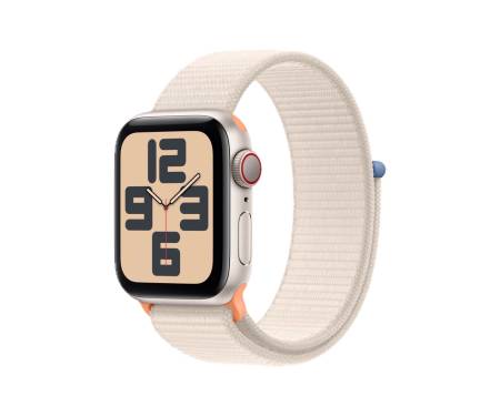 Apple Watch SE 2 GPS + Cellular 40mm Starlight Aluminum Case w. Starlight Sport Loop (MRG33/MRG43) 1
