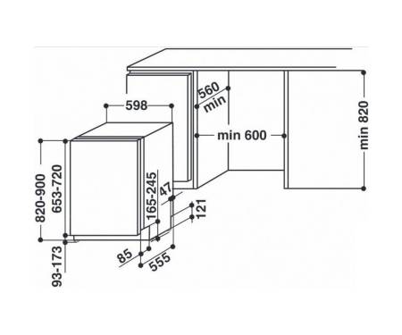Встраиваемая посудомоечная машина Whirlpool WIP4O33PLES