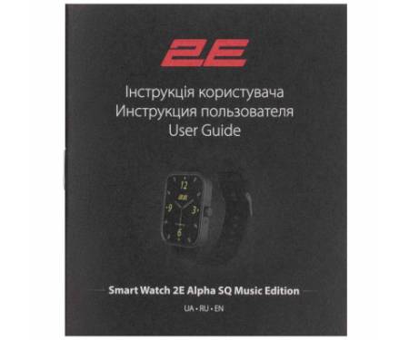 Смарт-годинник 2E Alpha SQ Music Edition 46mm Black (2E-CWW40BK)