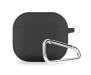 Чехол для AirPods 3 Silicone Case с карабином Black