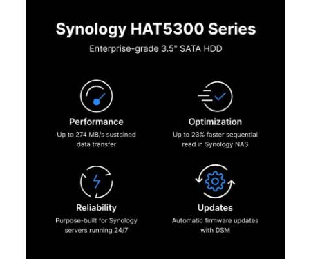 Жорсткий диск для сервера Synology 3.5" 4TБ SATA 7200 (HAT5300-4T)