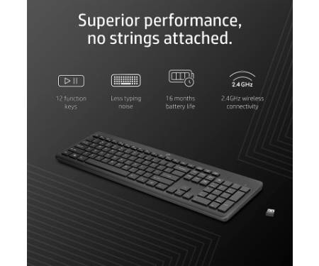 Клавіатура HP 230 Wireless UA Black (3L1E7AA)