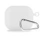 Чехол для AirPods 3 Silicone Case с карабином White