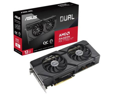 Відеокарта ASUS Radeon RX 7700 XT 12Gb DUAL OC (DUAL-RX7700XT-O12G)