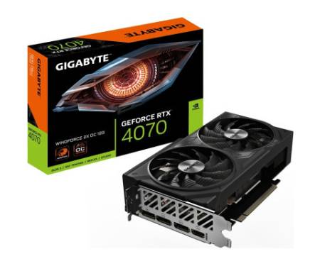 Відеокарта GIGABYTE GeForce RTX4070 12Gb WINDFORCE OC (GV-N4070WF2OC-12GD)