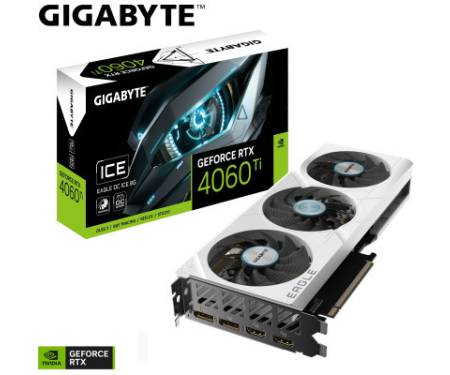 Відеокарта GIGABYTE GeForce RTX4060Ti 8Gb EAGLE OC ICE (GV-N406TEAGLEOC ICE-8GD)