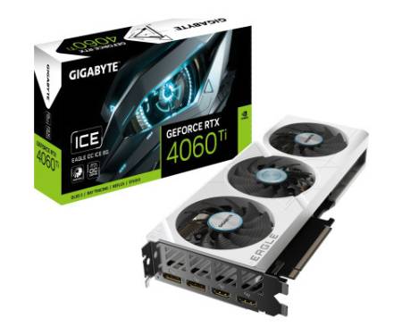 Відеокарта GIGABYTE GeForce RTX4060Ti 8Gb EAGLE OC ICE (GV-N406TEAGLEOC ICE-8GD)