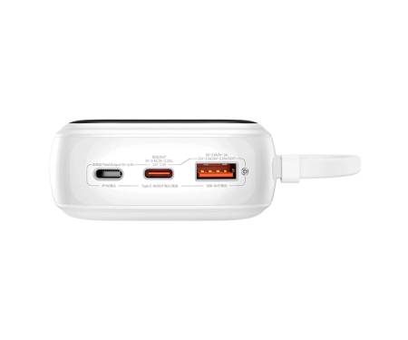 Power Baseus Qpow Pro+ 20000mAh 22.5W with Built-in USB-C Cable White (P10067103213-00) 2