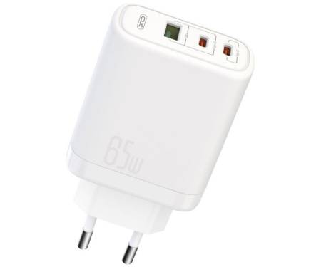 Сетевое зарядное устройство XO CE04 Double GaN 45/65W + Type-C White 1